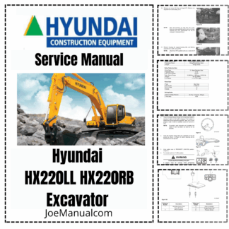 Hyundai HX220LL HX220RB Excavator Service Manual