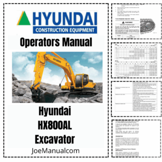 Hyundai HX800AL Excavator Operators Manual EN