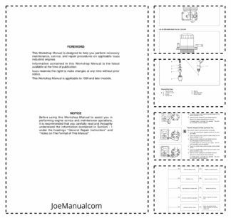 Isuzu A4JG1 Engine Workshop Manual 9806/2180