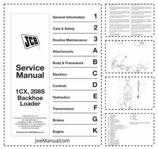 JCB 1CX 208S Backhoe Loader Service Manual