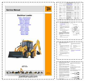 JCB 2CX 2CXU 210S 210SU Backhoe Service Manual 9803/7130-06