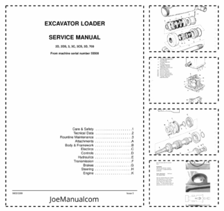 JCB 2D 2DS 3 3C 3CS 3D 700 Backhoe Loader Service Manual 9803/3200
