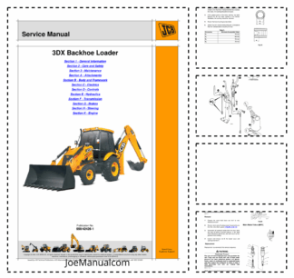 JCB 3DX Backhoe Loader Service Manual 550-42426
