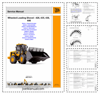 JCB 426 435 436 446 Wheeled Loading Shovel Service Manual 9803/4160
