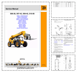 JCB 506-36 507-42 509-42 510-56 Telescopic Handler Service Manual 9803/3740