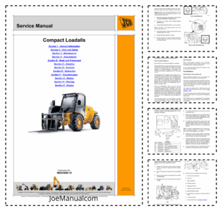 JCB 520-40 524-50 527-55 Compact Loadall Service Manual 9803/3690