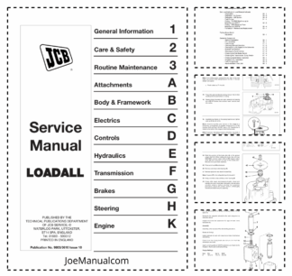 JCB 520 526 Loadall Telehandler Service Manual 9803/3610