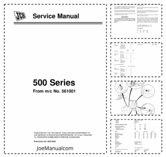 JCB 525 527 530 535 537 Telehandler Service Manual 9803/3600