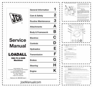 JCB 528-70 528D Loadall Telehandler Service Manual 9803/3650