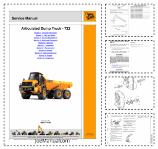 JCB 722 Agriculated Dump Truck Service Manual 9803/7170