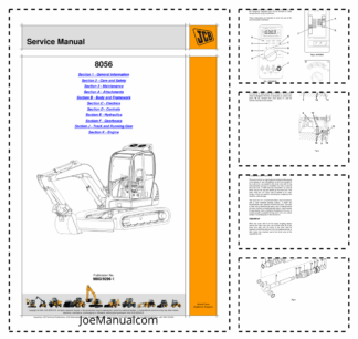 JCB 8056 Mini Excavator Service Manual 9803/9296-1