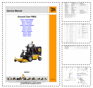 JCB FM25 Ground Care Mower Service Manual 9803/9840