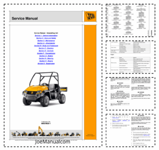 JCB Groundhog 4x4 Utility Vehicle Service Manual 9803/9820