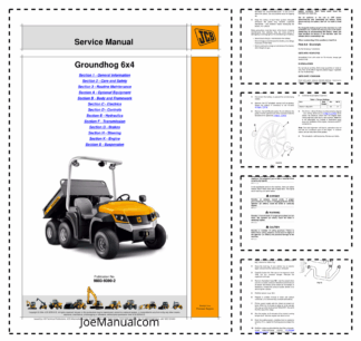 JCB Groundhog 6x4 Utility Vehicle Service Manual 9803/9390