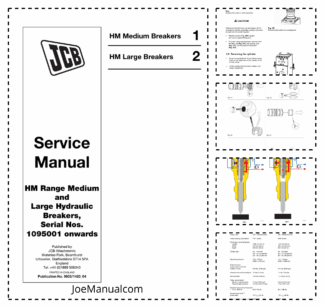 JCB HM Range Medium Large Hydraulic Braker Service Manual 9803/1420