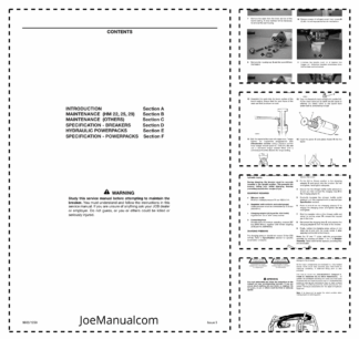 JCB HM22 HM25 HM29 Hydraulic Breaker Service Manual 9803/1250