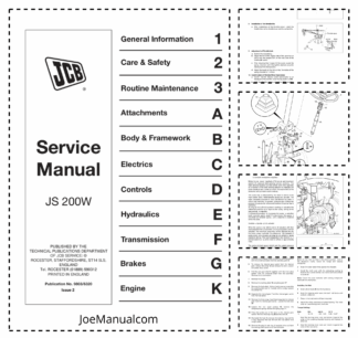 JCB JS200W Excavator Service Manual 9803/6320