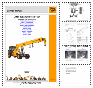 JCB Liftall 1253 1202 1553 1554 Crane Service Manual 9813/1650