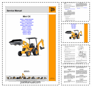 JCB Mini CX Backhoe Loader Service Manual 9803/9340