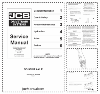 JCB SD55 NT Axle Service Manual 9803/9240