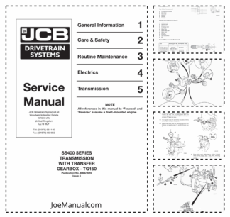 JCB SS400 Series Transmission TG150 Service Manual 9803/9010