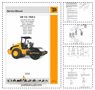 JCB VM115 Vibratory Roller Service Manual 9813/0650