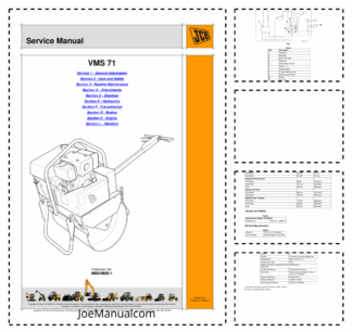 JCB VMS71 Vibratory Roller Service Manual 9803/9850