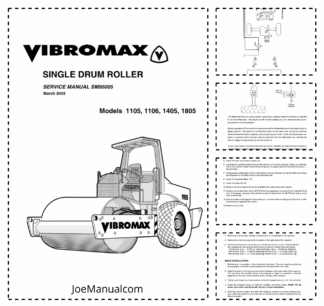 JCB Vibromax 1105 1106 1405 1805 Single Drum Roller Service Manual 9803/9710
