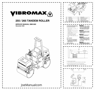JCB Vibromax 255 265 Tandem Roller Service Manual 9803/9704