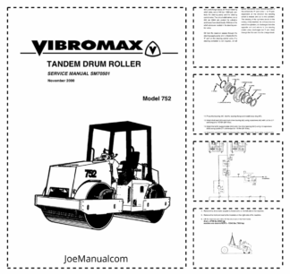 JCB Vibromax 752 Tandem Drum Roller Service Manual 9803/9706