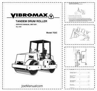 JCB Vibromax 752C Tandem Drum Roller Service Manual 9803/9707