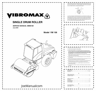 JCB Vibromax VM106 Single Drum Roller Service Manual 9803/9714