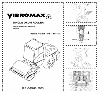 JCB Vibromax VM116 VM146 VM166 VM186 Single Drum Roller Service Manual 9803/9713