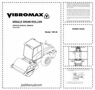 JCB Vibromax VM46 Single Drum Roller Service Manual 9803/9712