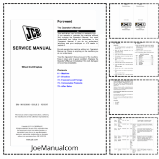 JCB Wheel End Dropbox Service Manual 9813/2600