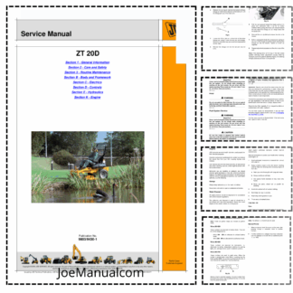 JCB ZT20D Zero Turn Mower Service Manual 9803/9430
