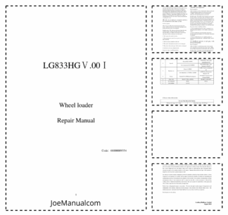 Lonking LG833H Wheel Loader Repair Manual