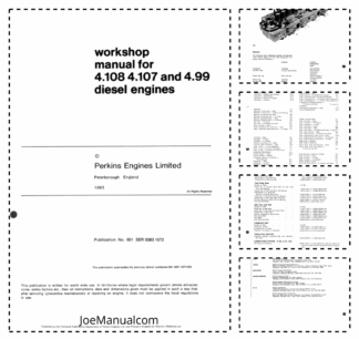Perkins 4.107 4.108 4.99 Engine Workshop Manual