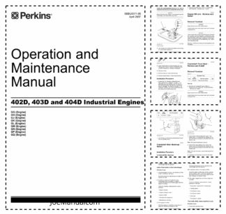Perkins 402D 403D 404D Industrial Engines Operation and Maintenance Manual 9806/3090