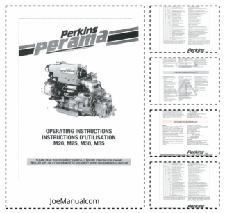 Perkins M20 M25 M30 M35 Marine Engines Workshop Manual