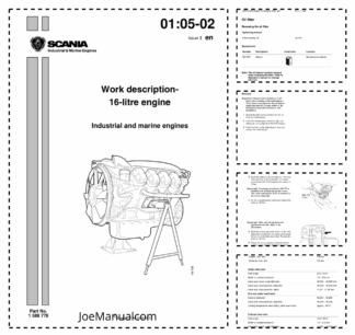 Scania DI DC16 Industrial Marine Engine Workshop Manual 9806/5200