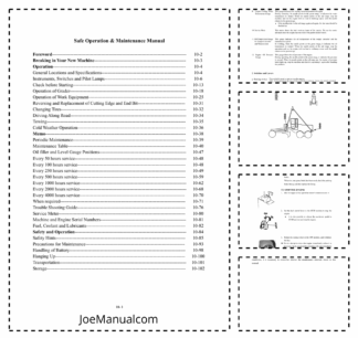 Hyundai HG170 Motor Grader Operation Maintenance Manual