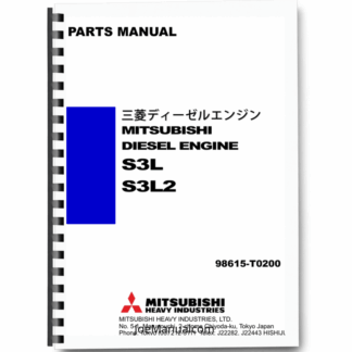 Mitsubishi S3L S3L2 Engine Parts Manual Printed Book