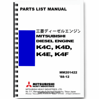 Mitsubishi K4C K4D K4E K4F Engine Parts Catalog Printed Book