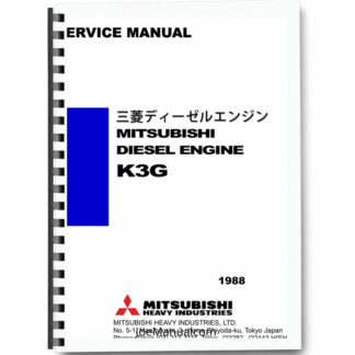 Mitsubishi  K3G Engine Service Manual Printed Book