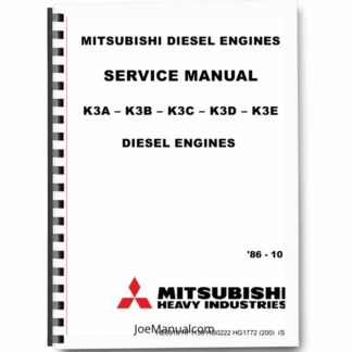 Mitsubishi K3A K3B K3C K3D K3E Engine Service Manual Printed Book