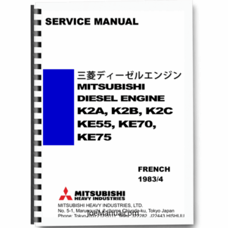 Mitsubishi K2A K2B K2C KE55 KE70 KE75 Engines Service Manual Printed Book