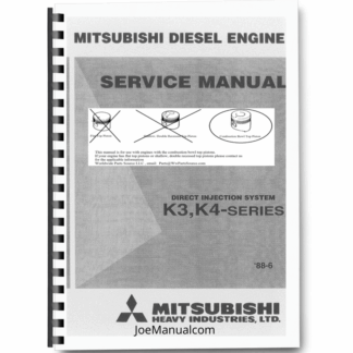 Mitsubishi K3 K4 Series DIS Engine Service Manual Printed Book