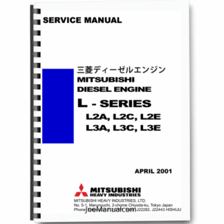 Mitsubishi L2A L2C L2E L3A L3A L3C L3E Engine Service Manual Printed Book