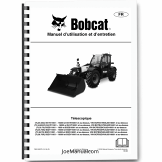 Bobcat TL34.65C 34.65XC 35.70 35.70X 38.70 38.70X Telescopic Handler Operators Manual FR Printed Book